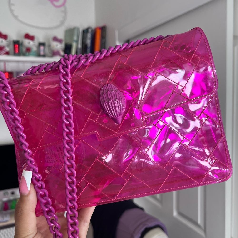 Kurt Geiger Pink Crossbody Bag with Quilted Design